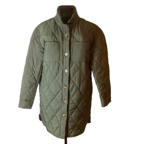 Badgley Mischka Diamond Quilted Button-Front Jacket– Size Small - Picture 2 of 12